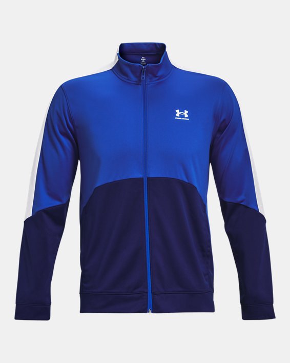 Men's UA Tricot Jacket, Blue, pdpMainDesktop image number 4